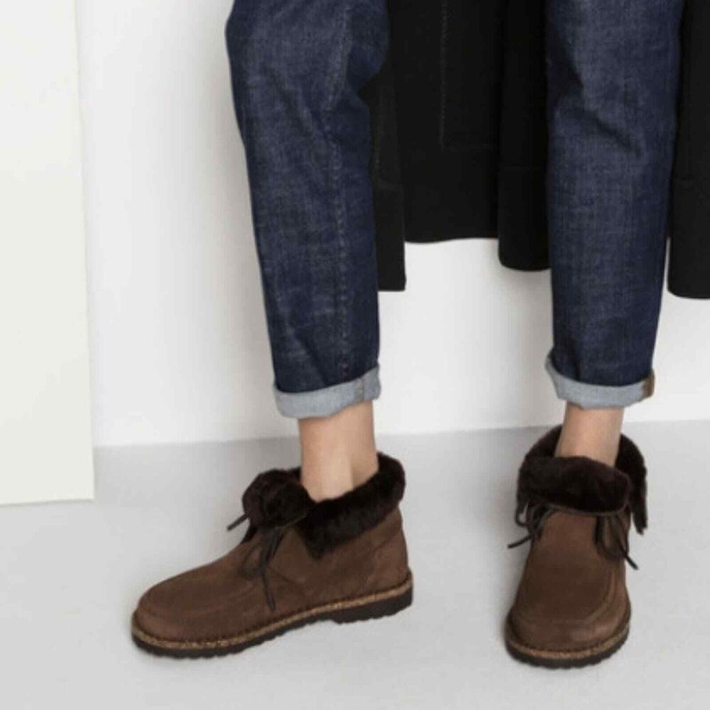 Birkenstock Women's Bakki Boot in Mocha shearling lined size 40 US 9 - 9.5 NEW